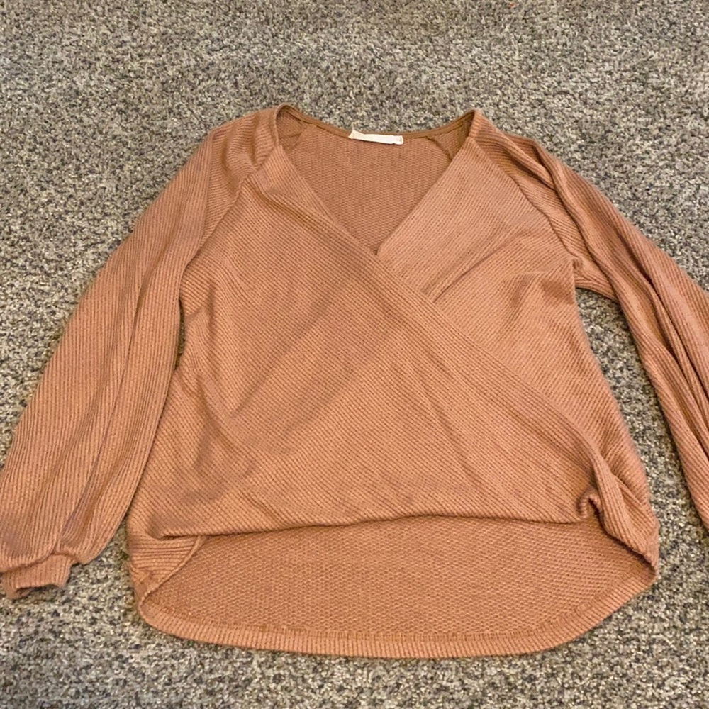 Cross over sweater